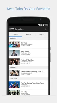 Ticketmaster android App screenshot 3